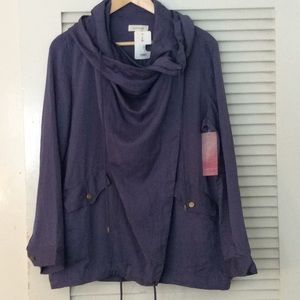 ONETHELAND Lightweight Moto Zip Jacket Size L